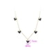 thumbnail image 2 of Hermoso Collar Corazones Negros De Moda Juvenil Oro 14K Lam dorado Unitalla, 2 of 8
