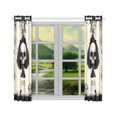 thumbnail image 3 of CADecor Skull Window Kitchen Curtain, Black Heart Skull Window Treatment Panel Curtains,26x39 inches,Set of 2, 3 of 3