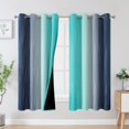 thumbnail image 1 of Cortinas Estelar Textiler, 132 x 160 cm, azul marino y verde azulado opacas, 1 of 9