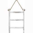 thumbnail image 1 of Solid Wood Wall Hanging Hand Towel Ladder Drying Rack, 3 Tier Bathroom Washcloth Hand Towel Storage Rack with Hanger Rope, 1 of 4