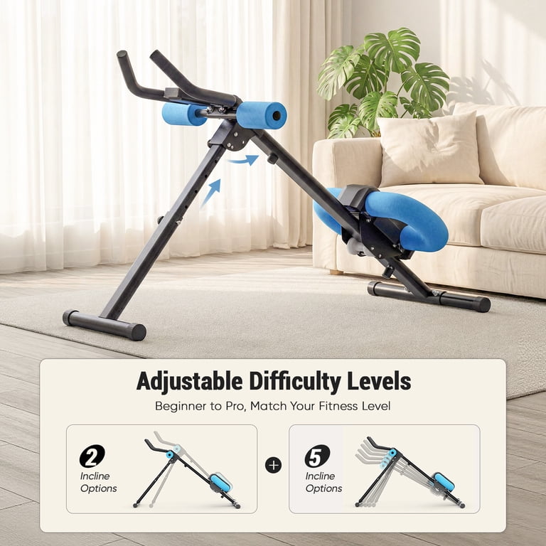 EDX Adjustable Ab Machine, 440 lbs Capacity, Blue photo 3