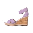 thumbnail image 3 of Womens Franco Sarto Quintara Ankle Strap Wedge Sandals, Lavender, 8.5 US / 38.5 EU, 3 of 5