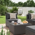 thumbnail image 2 of MRUAKA 5 Pieces Patio Conversation Set, Outdoor Sectional PE Rattan Wicker Furniture Seat,Dark Gray, 2 of 7