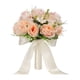 thumbnail image 5 of Ramo de flores artificiales Billuyoard hecho a mano de seda naranja rosa 2Conjunto, 5 of 6