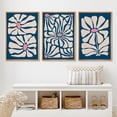 thumbnail image 2 of IDEA4WALL Framed Canvas Print Wall Art Set of 3 Daisy Geometric Flowers Prints Spring Botanical Floral Illustration Art Nature Wilderness Vintage Artwork Boho for Room Decor - Natural 24"x36"x3, 2 of 5