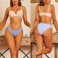 thumbnail image 5 of Bikini invisible de ropa interior sin costuras de 3 piezas, bragas de mujer de nailon y spandex invisibles (L, XL, XXL), 5 of 5