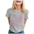 thumbnail image 1 of TSADFHJI T-Shirts pour Femmes Tendance 2024 T-Shirt Imprimé à Manches Courtes Col Rond Blouse Xxxxxl Gris, 1 of 5