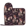 thumbnail image 2 of Honeii Romantic Paris patten Oven Mitts and Pot Holders Sets, Baker Oven Mitts, Mittens for Kitchen Decor, Baking Lover over Gloves Gifts, 2 of 7