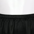 thumbnail image 5 of YUUMIN Women's Soft Satin Half Slips for Under Dresses Anti-static Elastic Waist Plus Size Long 45cm Black M, 5 of 7