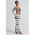 thumbnail image 4 of EASYBRAUS Women Striped Two Piece Skirt Set Summer 2025 Crop Top and Long Skirt Outfit S-L, 4 of 10