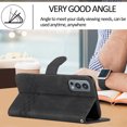 thumbnail image 3 of For One Plus Nord 2 5G Wallet Phone Case Durable PU Leather Flip Cover-Black, 3 of 3