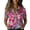 Hot Pink, variant on Women's Retro Shirt Women's Satin Printed Short Sleeved Shirt Vacation Style Shirt