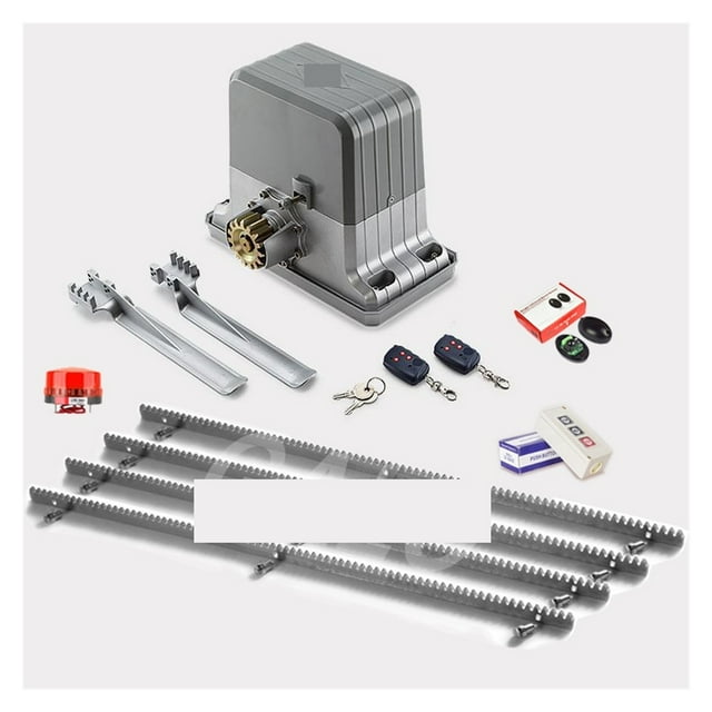 Full Kit 1800KG Rolling Sliding Gate Opener Floating Door Closer With 7/8m Racks Photocells Light Wi-Fi Gate Controller Optional ,Easy to Install