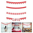 thumbnail image 3 of ColoMX 4 sets Red Garland Hanging Garland Streamer para la decoración de la boda del aniversario, 3 of 7