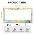 thumbnail image 3 of License Plate Frame Attractive Bright And Colorful Abstract Pattern Auto Car Accessories Tag 2 Pack Abstract Art Watercolor Paint Metal License Plate Frames Car Accessories US Canada Standard, 3 of 6