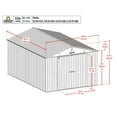thumbnail image 4 of Arrow Elite 10 x 14 x 8 ft Anthracite Steel Storage Shed, 4 of 17