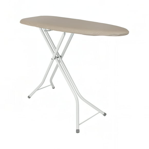 Hospitality 1 Source PV1311XD Compact Ironing Board w/ Tan Cotton Cover - 15"L x 8"W x 49"H, Black Steel Legs- Case of 4