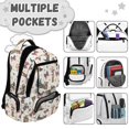 thumbnail image 5 of HUISEFOR Cowboy Boots Bow School Backpack for Kids 17 Inch School Bag Backpack for School, Lightweight Flap Backpack with Side Pockets Breathable Shoulder Bookbag Ages 6-12 Back to School, 5 of 7