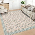 thumbnail image 2 of HOMERRY Floral Print Non Slip Area Rug 9' x 12' for Living Room Washable Indoor Carpet, Camel, 2 of 6