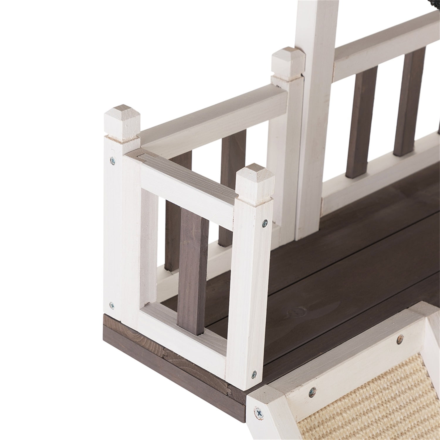 Pefilos Wooden Pet Dog House Outdoor and Indoor,Feral with Stairs for Dogs Pefilos Wooden Pet Dog House Outdoor and Indoor,Feral with Stairs for Dogs