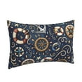thumbnail image 2 of Balery Nautical Pillow Covers,Bed Pilowcases,Reversible Plush Throw Pillow Covers End Pillow Encasement,Pillow Case - 20"X30", 2 of 9