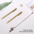 thumbnail image 4 of 2 Pcs Tige Rétractable pour Brochettes Manche en Cuivre Télescopique avec 1 Pendentif de Pendule et 1 Chaîne, 4 of 7