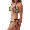 thumbnail image 2 of Balery Colorful Easter Eggs1 Pijama Estampado Bikini de Dos Piezas para Mujer - Conjunto de Bikini Ajustable Sexy y Cómodo para Playa, 2 of 6