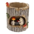 thumbnail image 4 of Zorion Tree Stump Pot Decorative Figurine Cute Multipurpose Plant Pot Tabletop Ornament Hedgehog, 4 of 9
