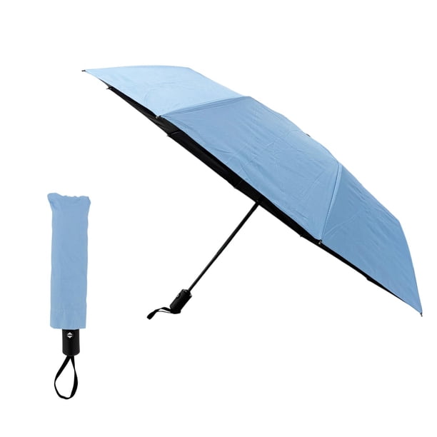 Sombrilla Automática 10k 60cm Doble Acción Color Pastel azul cielo