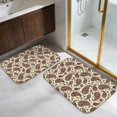 thumbnail image 2 of Paisley and Damask White Pattern Bath Mat Set Of 2,Non-Slip Rug for Bathroom,Kitchen,Bedroom,Entrance, 30x17 and 23.5x15.7 Inches, 2 of 2