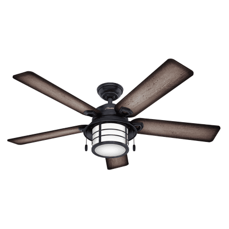 Hunter 54 Key Biscayne Weathered Zinc Ceiling Fan With Light Kit