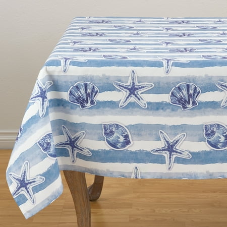 

Fennco Styles Watercolor Sea Tablecloth (56 x56 Table Topper)