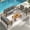 Gray, variant on 5 Piece Patio Furniture Set for 7, Metal Patio Conversation Set with Coffee Table, All-Weather Outdoor Furniture for Porch, Balcony and Sunroom, Gray/Black