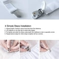 thumbnail image 6 of Koreshion Bed Sheet Holder Straps - Adjustable Crisscross Clips Elastic Band Fitted Bed Sheet Fasten Suspenders Grippers 4Pcs/Set White, 6 of 9