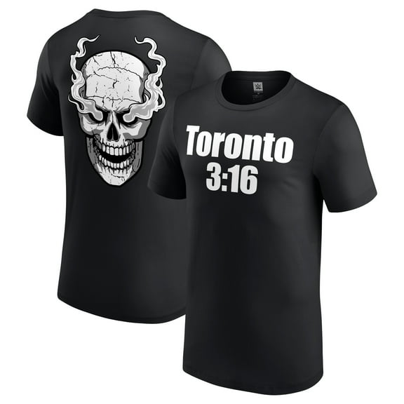 Men's Black "Stone Cold" Steve Austin Toronto 3:16 T-Shirt