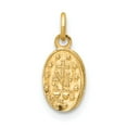 thumbnail image 4 of Real 14kt Yellow Gold Miraculous Medal Charm Pendant; for Adults and Teens; for Women and Men, 4 of 4