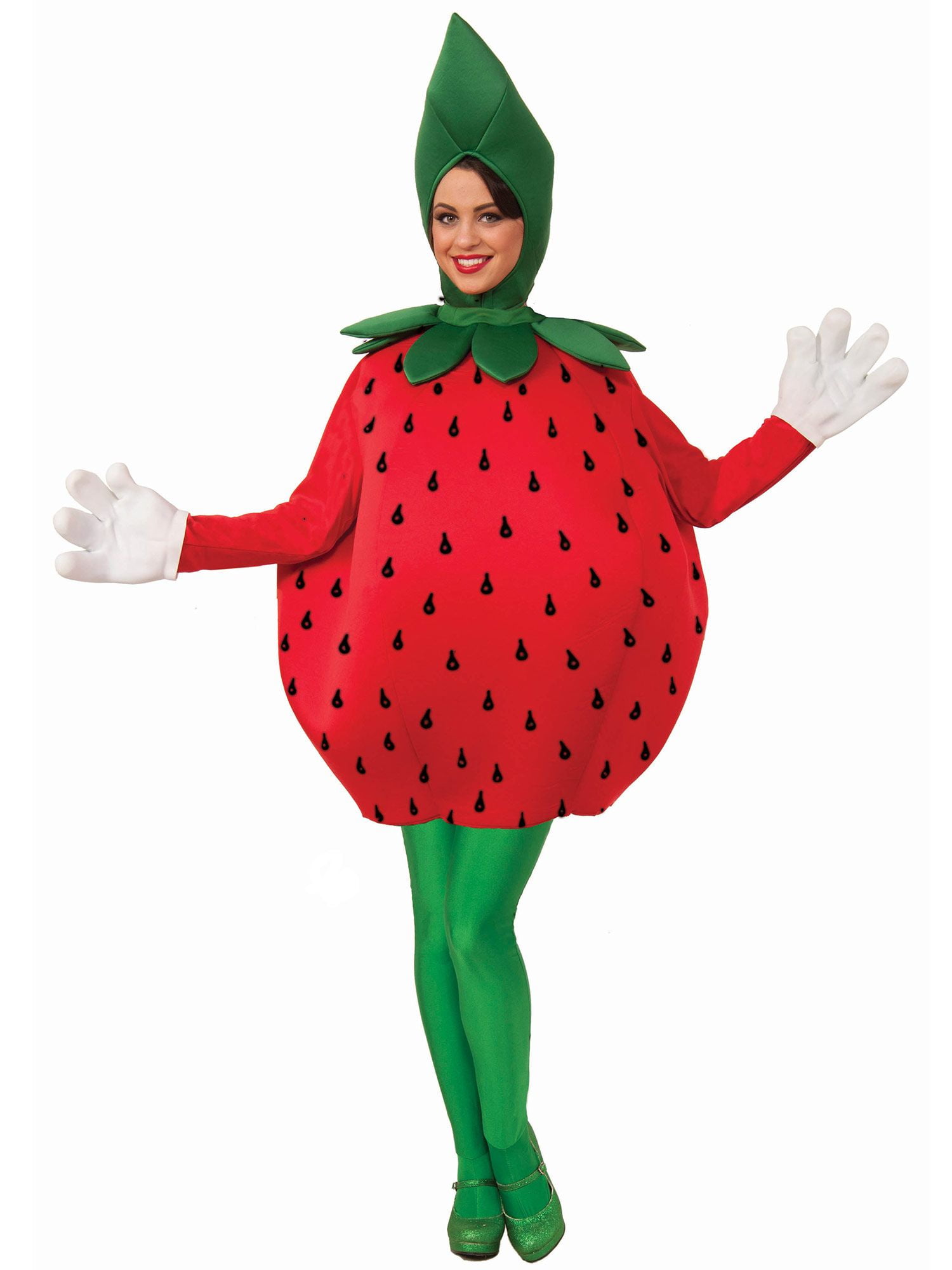 Strawberry Adult Costume Unisex Red Summer Fruit Halloween Men Women