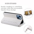 thumbnail image 4 of For Iphone 15 Plus Grid Texture Zipper Leather Phone Case With Lanyard(White),iPhone 12, 4 of 7