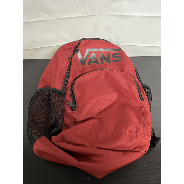 Vans Backpack Alumni Pack 5 Red Black Signature Branding Print Full Sized Bag Walmart