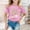 Z002-Pink, variant on Girls' T Shirts 100 Days School Letter Graphic Crew Neck Short Sleeve Tees 2026 Trendy Cute Pullover Casual Daily Wear Tops