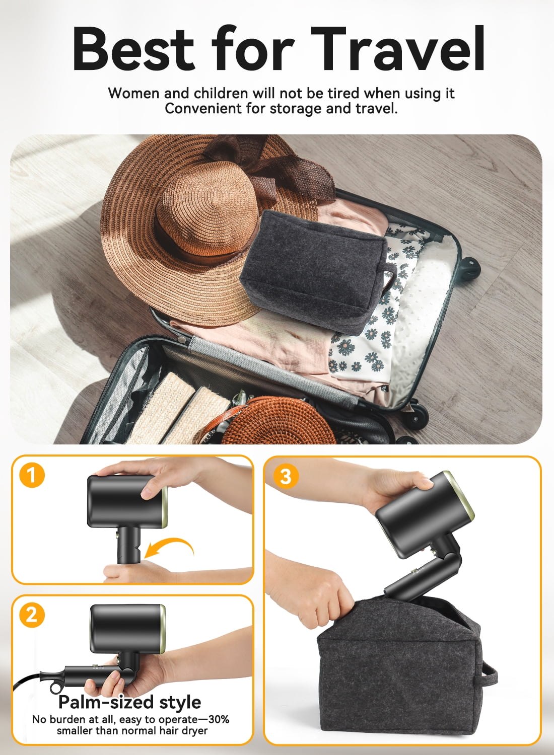 Hair Dryer,Juyafio 150000RPM Upgraded Professional Ionic Blow Dryer with diffuser for Women Men