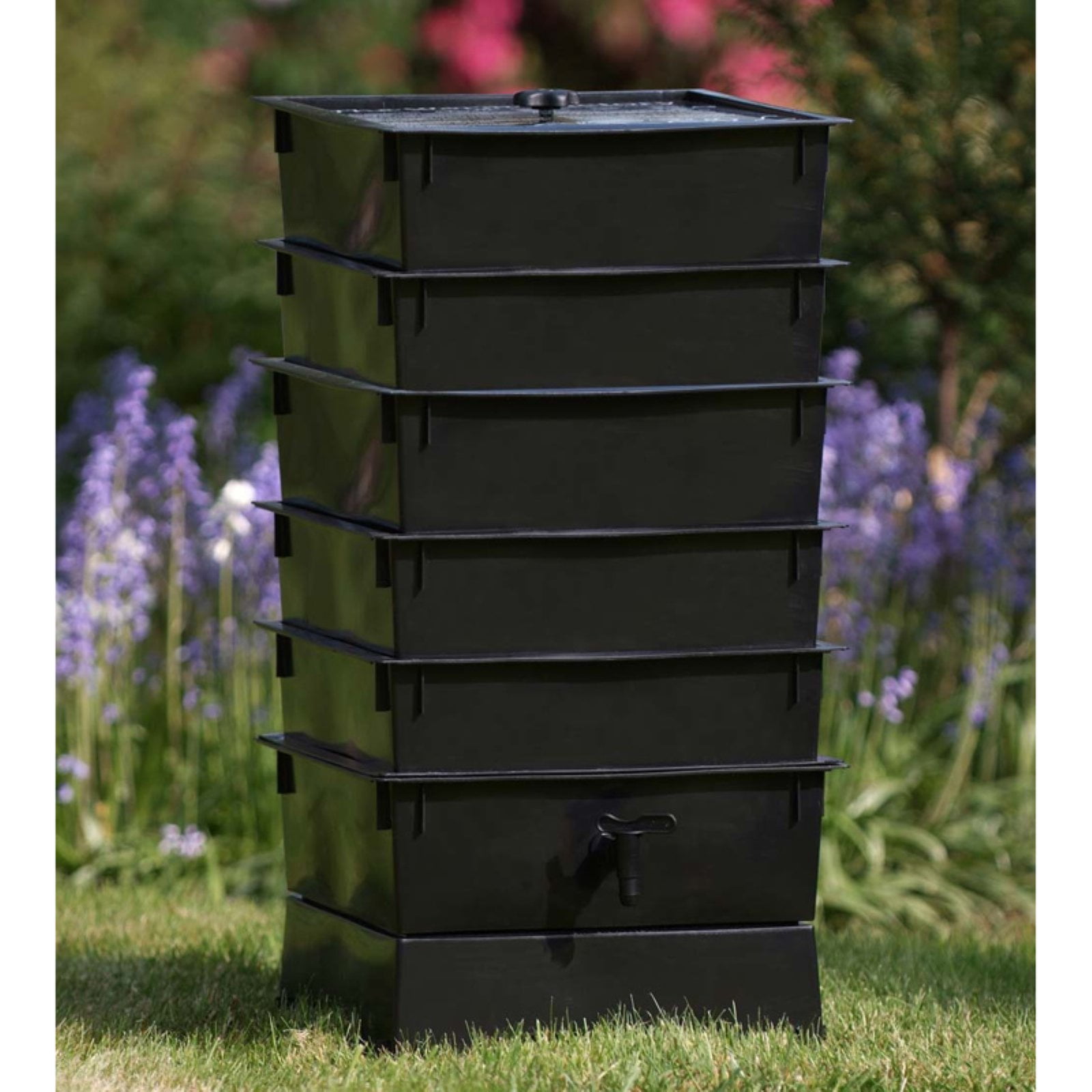 The Worm Factory® 5Tray Recycled Plastic Worm Composter Black