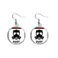 thumbnail image 1 of Danger Symbol Dust Hazard Warning Signs Ear Dangle Silver Drop Earring Jewelry Woman, 1 of 3
