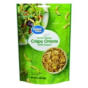 Great Value Garlic Pepper Crispy Onions Salad Topper, 3.5 oz