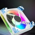 thumbnail image 3 of 3x Roulements Hydrauliques Boîtier de Puissance Ventilateur Rgb Refroidisseur Ventilateur Dissipateur Thermique Ventilateur d'Ordinateur pour Performance de Refroidissement Blanc Feuille Inversée, 3 of 9