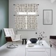 thumbnail image 4 of Sage Green Leaf Kitchen Curtains Sets for Windows 24 Inch Length, Retro Farmhouse Plant Floral Branch Rod Pocket Window Treatments Tier Curtains and Valances Set for Bedroom/Bathroom, 4 of 8
