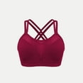 thumbnail image 2 of Plebaso Womens Strappy Sports Bras Workout Wireless Yoga Bras Breathable Push up Athletic Running Bras, 2 of 5