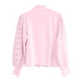 thumbnail image 4 of Top holgado y elegante con botones y patchwork floral para mujer - Blusa transpirable de poliéster para primavera/verano/otoño, oficina/playa/citas, 4 of 8