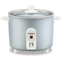 Panasonic 1.5-cup Mini Rice Cooker with Glass Lid, Silver