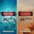 thumbnail image 6 of (2 Pack) Explosives OSHA Danger Sign 24 Inch X 18 Inch Indoor / Outdoor Rust-Free Aluminum Metal Signs for Workplace, Workshop, and Construction Site, Made in the USA, 6 of 8